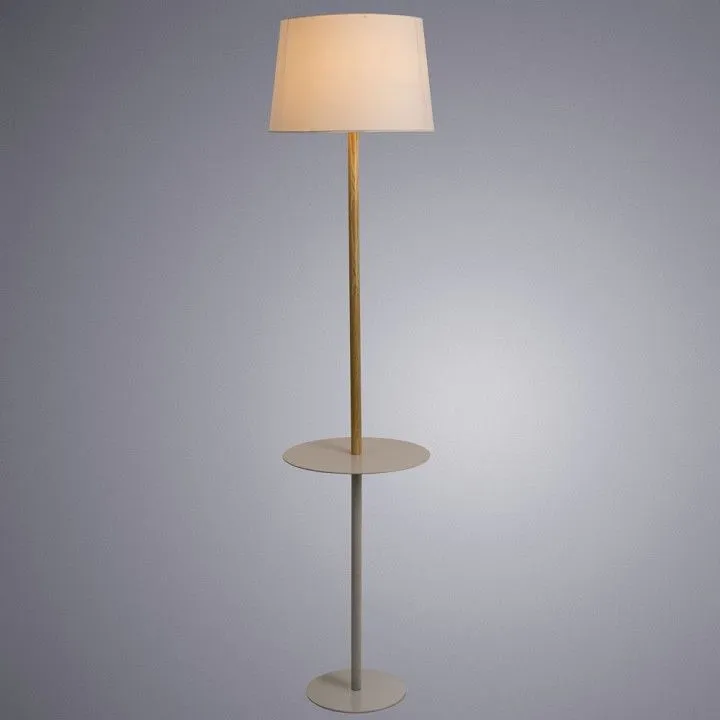 Торшер с полкой Arte Lamp Connor A2102PN-1WH