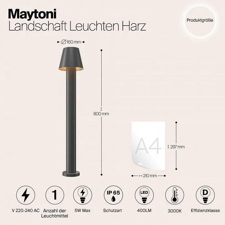 Наземный низкий светильник Maytoni Outdoor Гарц O421FL-L5GF
