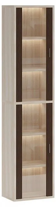 Шкаф-витрина Merdes Домино СУ(ш1в2)+2ФС КВ карамель/венге Шкаф-витрина Merdes Домино СУ(ш1в2)+2ФС КВ карамель/венге