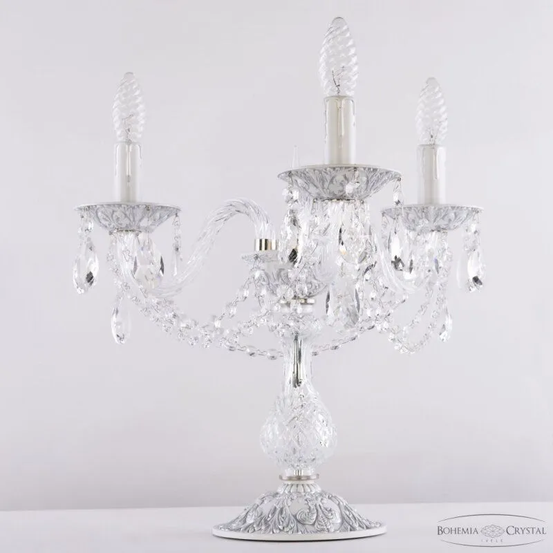 Настольная лампа декоративная Bohemia Ivele Crystal AL1602 AL16302L8/3/141-37 WMN