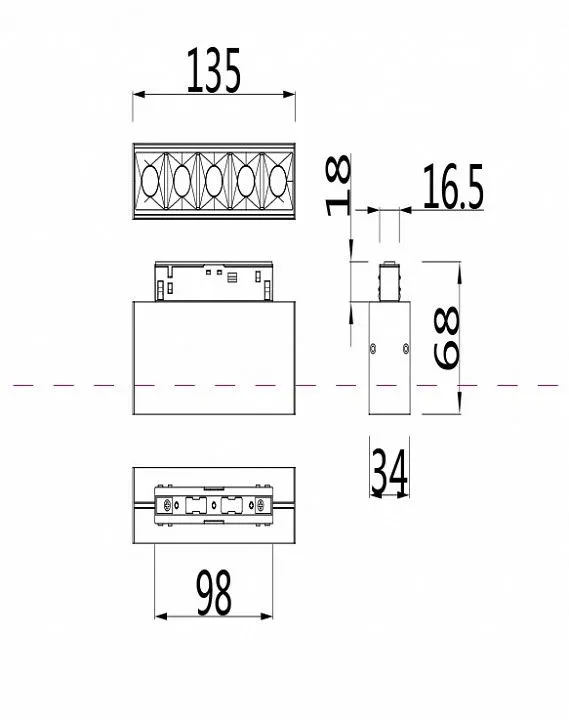 Накладной светильник Maytoni Technical Points TR014-2-10W4K-B