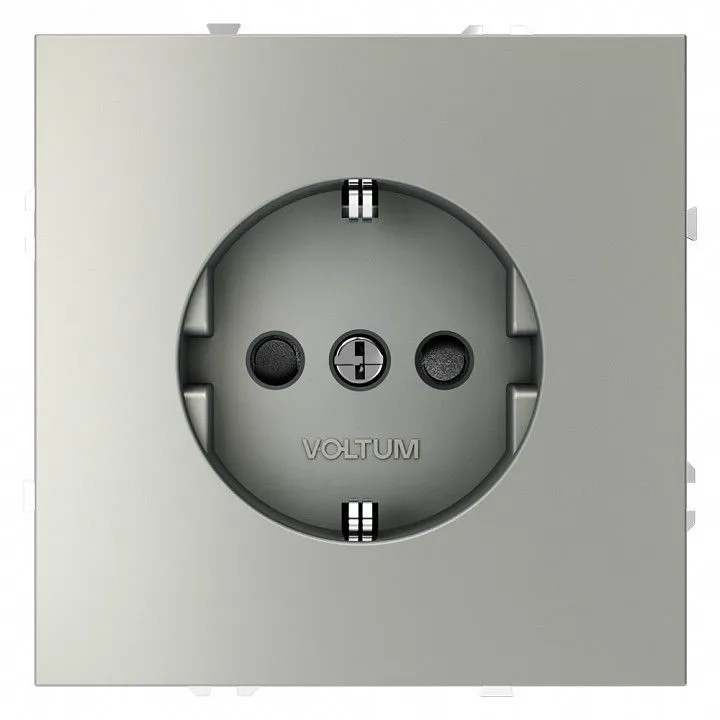 Розетка с заземлением и со шторкой, без рамки Voltum S70 VLS040205