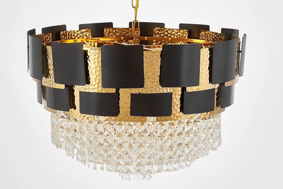 Подвесная люстра LUMINA DECO MOLINA LDP 7045-600 BK+GD
