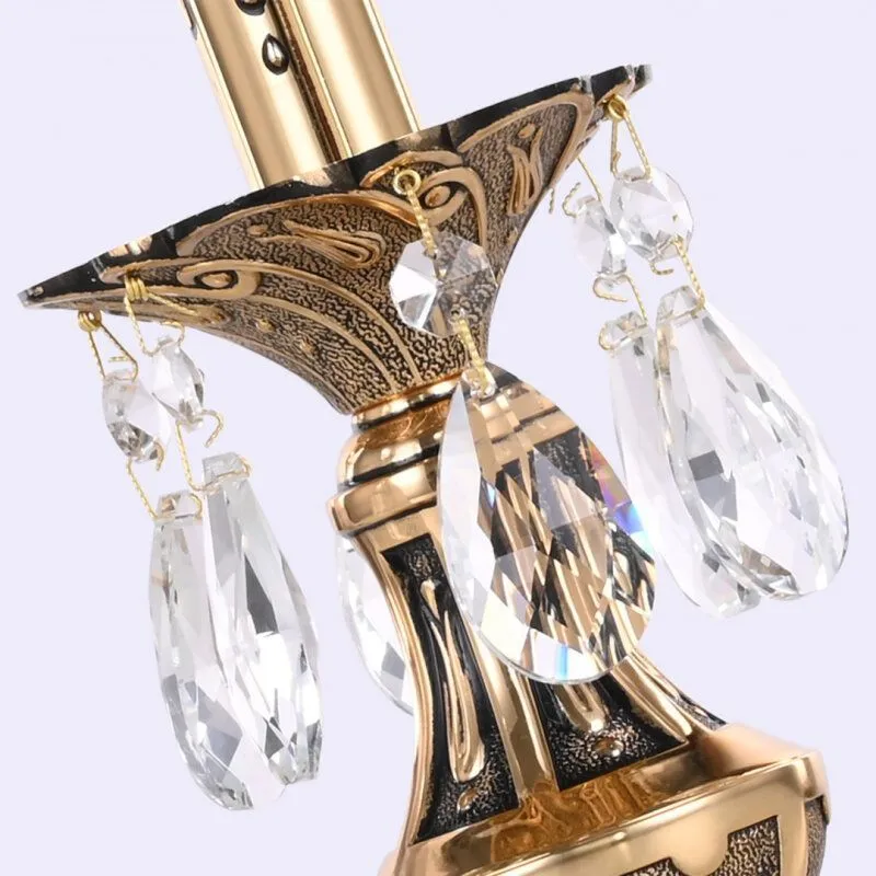 Настольная лампа декоративная Bohemia Ivele Crystal AL77 AL77200L/1-25 GB