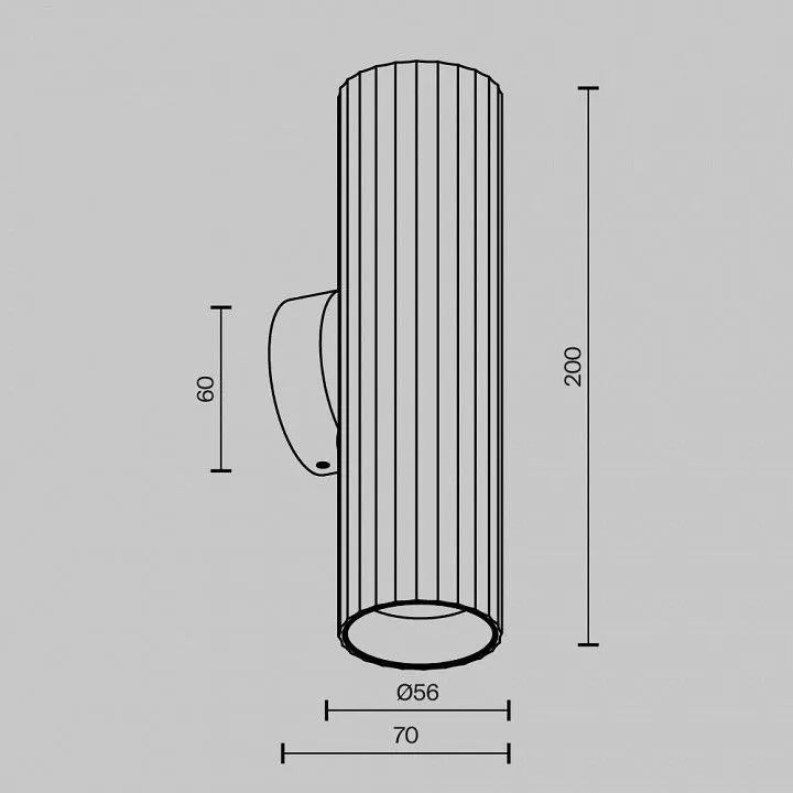 Бра Maytoni Technical Калипсо C106WL-02-GU10-BS