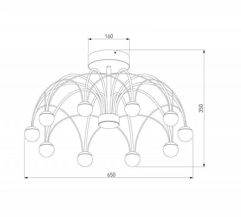Люстра на штанге Eurosvet Ragno 90035/10 LED черный Люстра на штанге Eurosvet Ragno 90035/10 LED черный