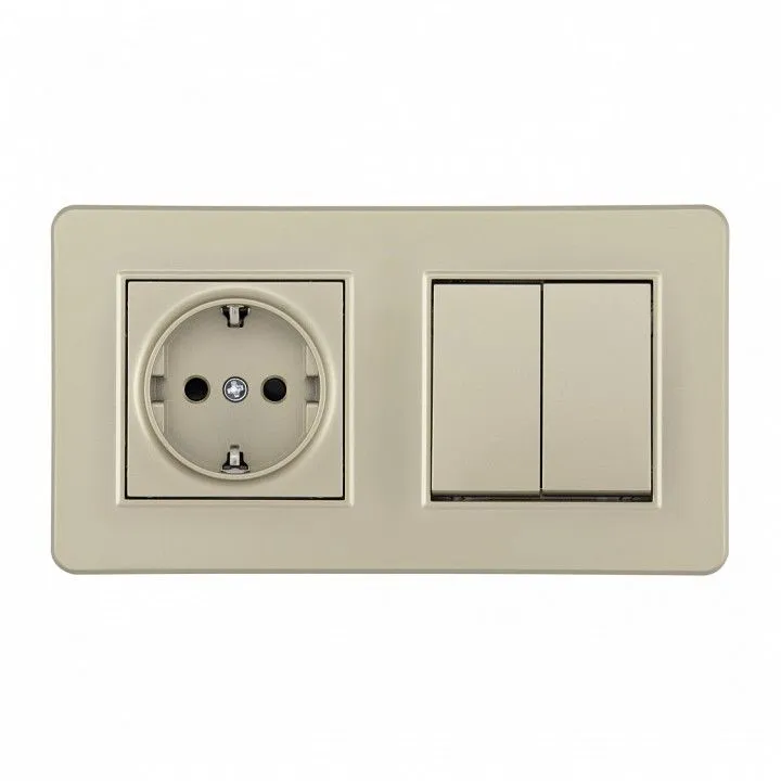 Блок с выключателями двухклавишными Arte Milano SET16-2 SET16-2-40-1-30-2 shampan