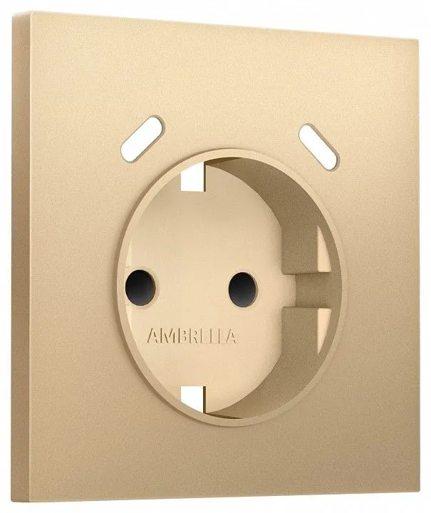 Накладка для розетки с заземлением и со шторками и 2хUSB type C Ambrella Volt SIGMA SP8905