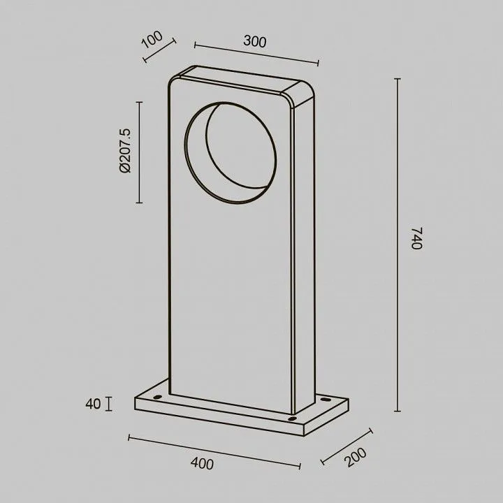 Наземный низкий светильник Maytoni Outdoor Бетон O469FL-L7CM3K1