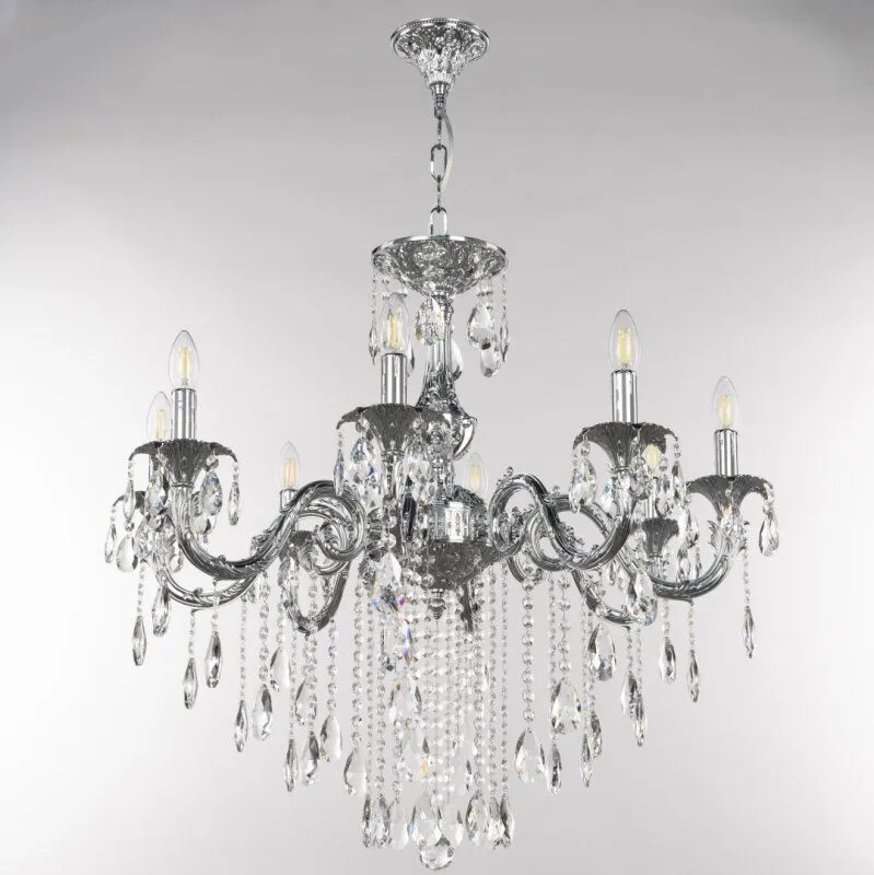 Подвесная люстра Bohemia Ivele Crystal AL7901 AL79101/8/250 B Ni