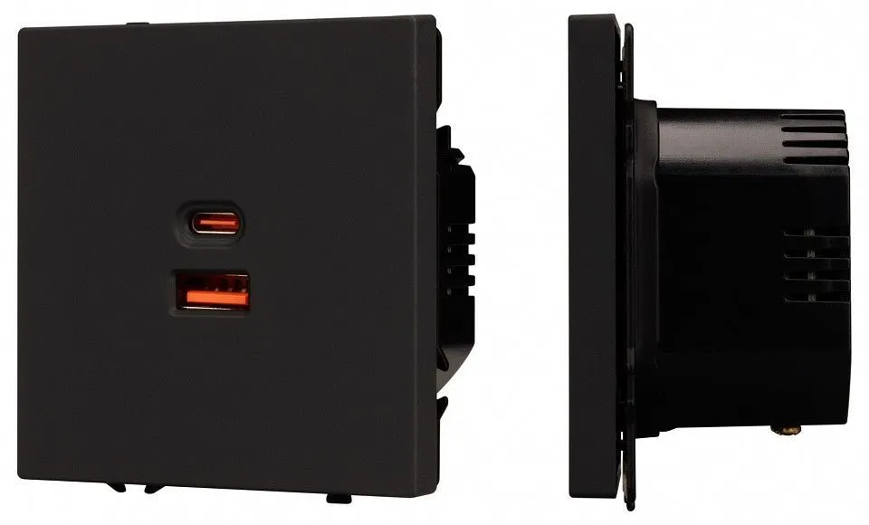 Розетка 2хUSB type A и C без рамки Arlight NOBE 054317(1)