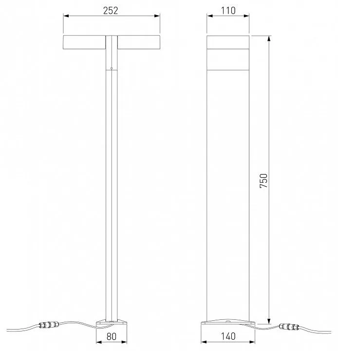Наземный высокий светильник Elektrostandard Twin 35170/F