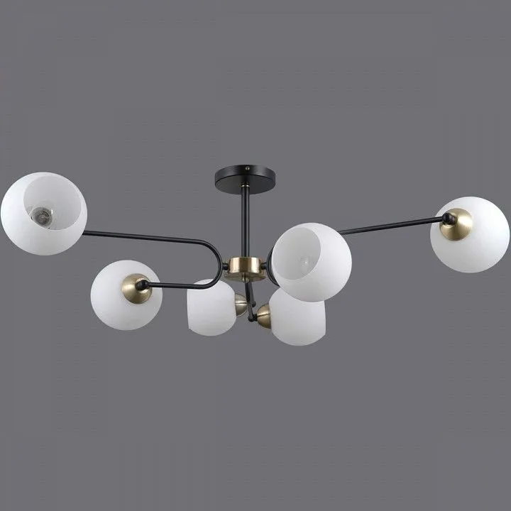 Люстра на штанге ILLUMICO  IL0249-6CSQ-79 BK AB