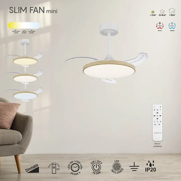 Светильник с вентилятором Mantra Slim Fan 9009
