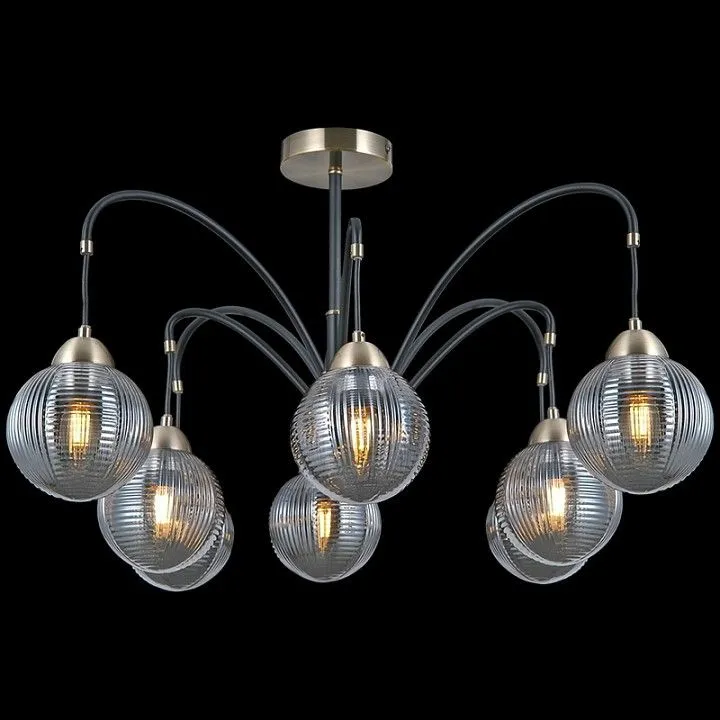 Люстра на штанге ILLUMICO  IL0433-8PSQ-79 BK AB
