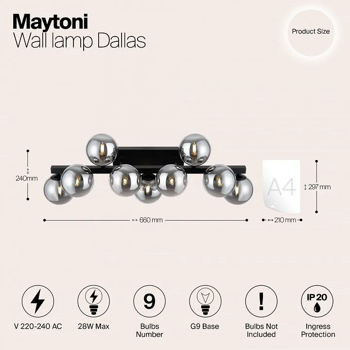 Бра Maytoni Даллас MOD547WL-09B