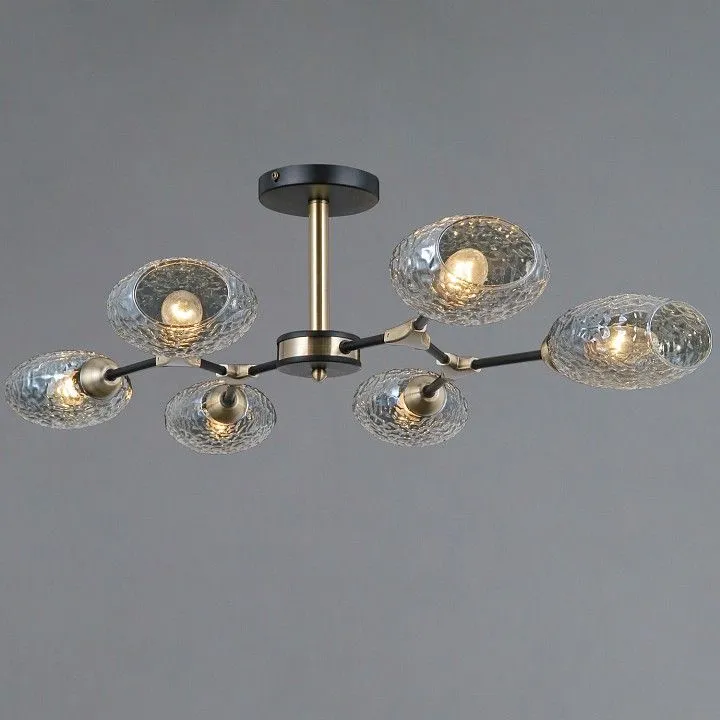 Люстра на штанге ILLUMICO TRENTO IL0272-6CSQ-25 BK AB TRENTO
