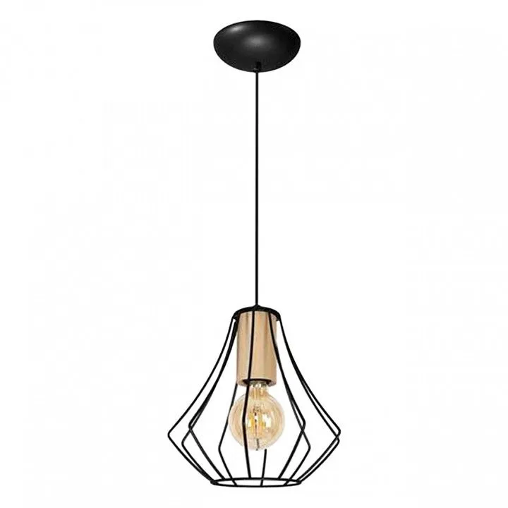Подвесной светильник Imex MD.9050 MD.9050-1-P-BK+WOOD
