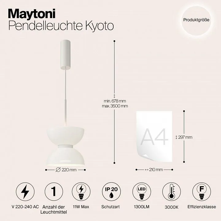 Подвесной светильник Maytoni Киото MOD178PL-L11W3K