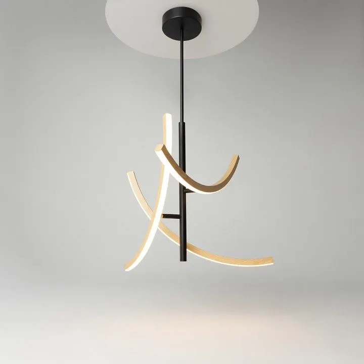 Люстра на штанге Maytoni Ваби MOD428PL-L27BK