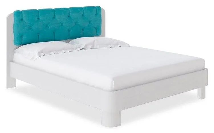 Кровать полутораспальная Орматек Wood Home 1 140-200 Кровать Wood Home 1 Белая эмаль (сосна) с брашированием/Лофти Лазурь Кровать полутораспальная Орматек Wood Home 1 140-200 Кровать Wood Home 1 Белая эмаль (сосна) с брашированием/Лофти Лазурь