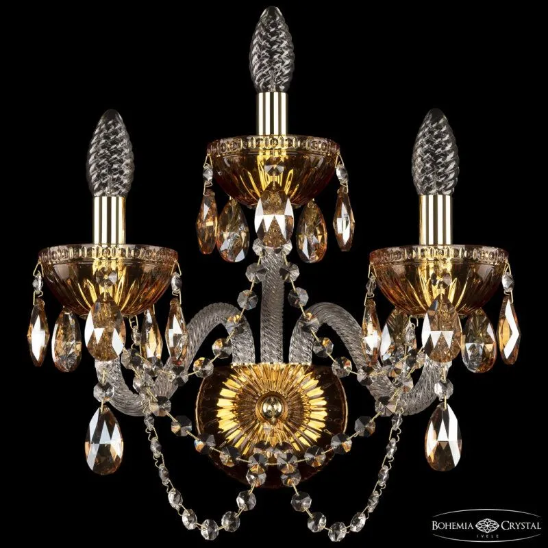 Бра Bohemia Ivele Crystal 5402 5402B/2+1/165 G Amber/M-1G K721