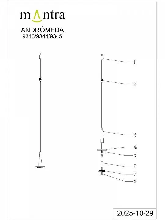 Подвесной светильник Mantra Andromeda 9343