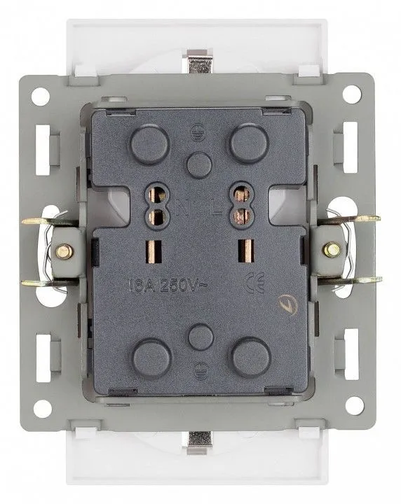 Розетка двойная с заземлением и со шторкой, без рамки Arlight SCT 043764