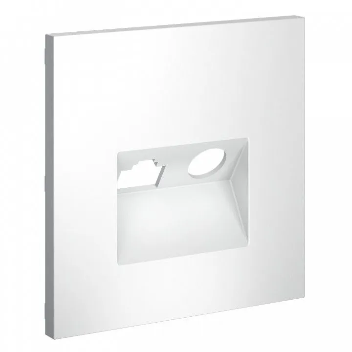 Накладка для ТВ-розетки и RJ-11 или RJ-45 Voltum S70 VLS002702