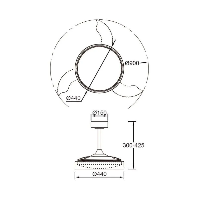 Светильник с вентилятором Mantra GLASS FAN 9527