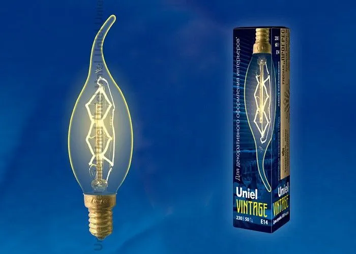 Лампа накаливания Uniel  E14 60Вт K UL-00000483