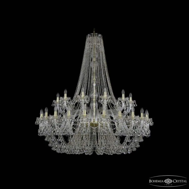 Подвесная люстра Bohemia Ivele Crystal 1409 1409/24+12/530/h-160 G