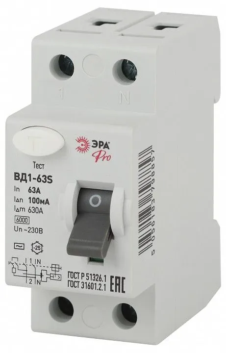 Устройство защитного отключения 2P Эра ВД1-63S NO-902-152