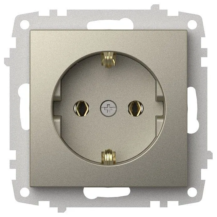 Розетка с заземлением, без рамки Elbi Eleсtriс Zena Vega 609-011400-217