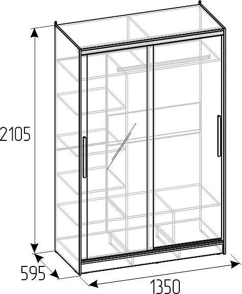 Шкаф-купе Глазов-Мебель Strike 00-00014111