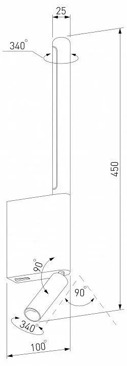 Бра с подсветкой Elektrostandard Sarca a066400