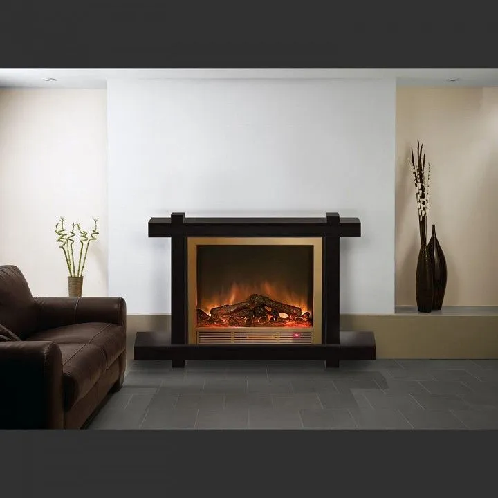 Комплект из электрокамина напольного и портала (154x35x101.5 см) Капри Delux Sharm 33 BR КАП00004