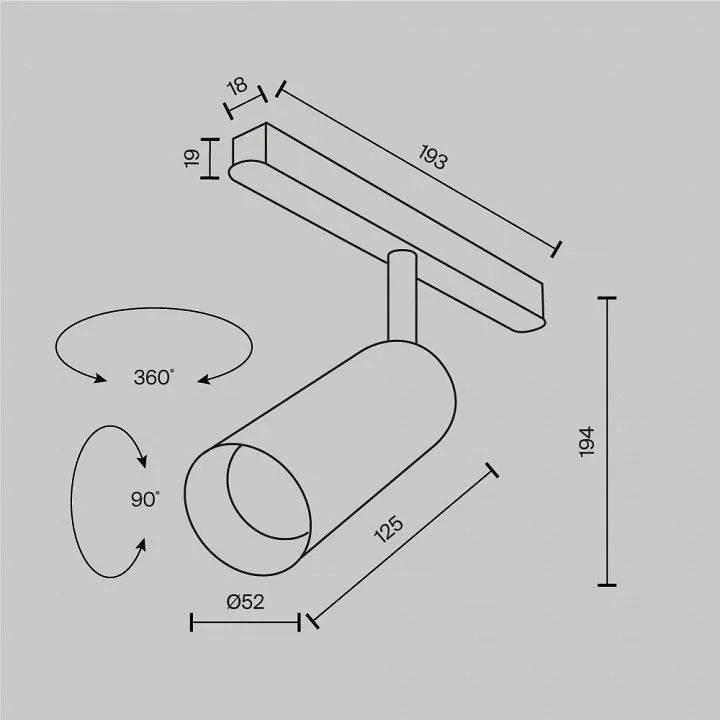Светильник на штанге Maytoni Technical Фокус TR032-2-12W3K-M-BW