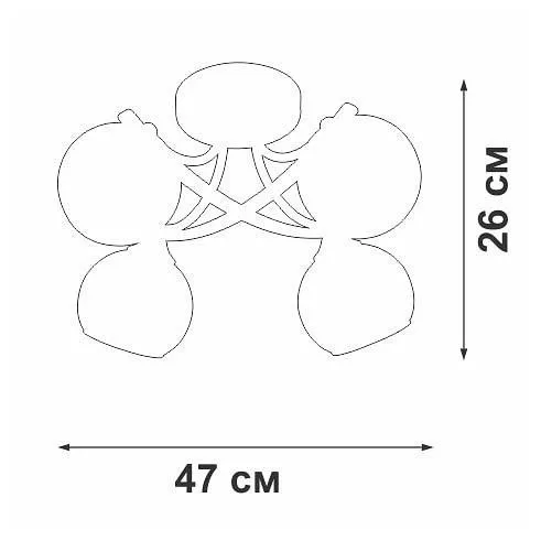 Потолочная люстра Vitaluce V2564 V2564-1/4PL
