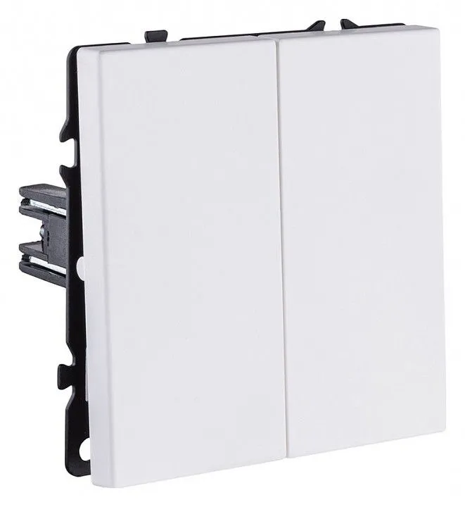 Выключатель двухклавишный без рамки Kollinger Eclipse EC-025WH