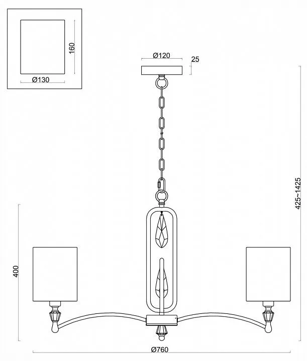 Подвесная люстра Freya Берег реки FR1007PL-07BS