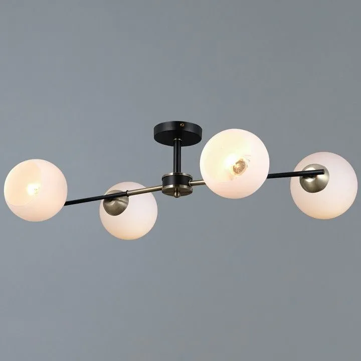 Люстра на штанге ILLUMICO LIBRA IL0469-4CSQ-24 BK AB LIBRA