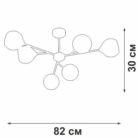 Люстра на штанге Vitaluce V3791 V3791-1/6PL