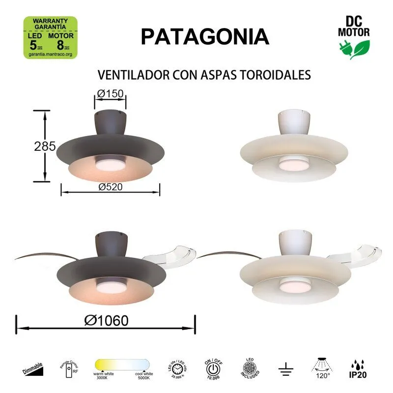Светильник с вентилятором Mantra PATAGONIA 9521