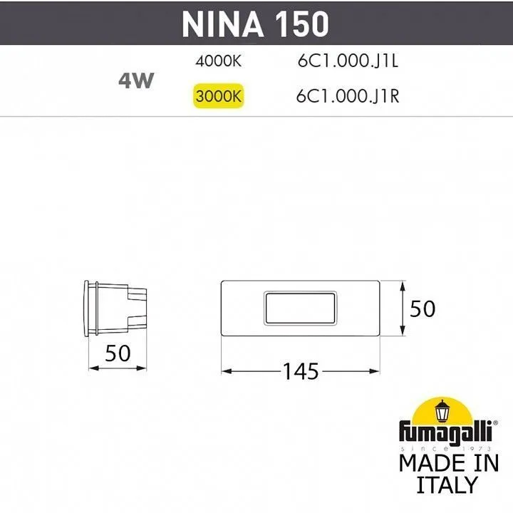 Встраиваемый светильник Fumagalli Nina 6C1.000.000.AYJ1L