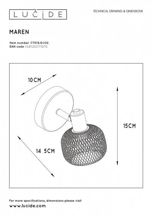 Спот Lucide Maren 77978/01/30