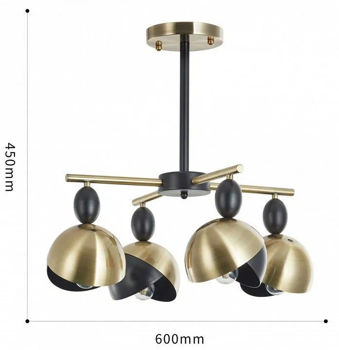 Люстра на штанге Arte Milano Neapolis-71307 271307/4 BK/GD Люстра на штанге Arte Milano Neapolis-71307 271307/4 BK/GD