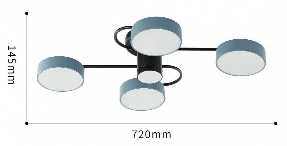 Потолочная люстра Arte Milano Ferrara 253039/4+1 Bk/Gr