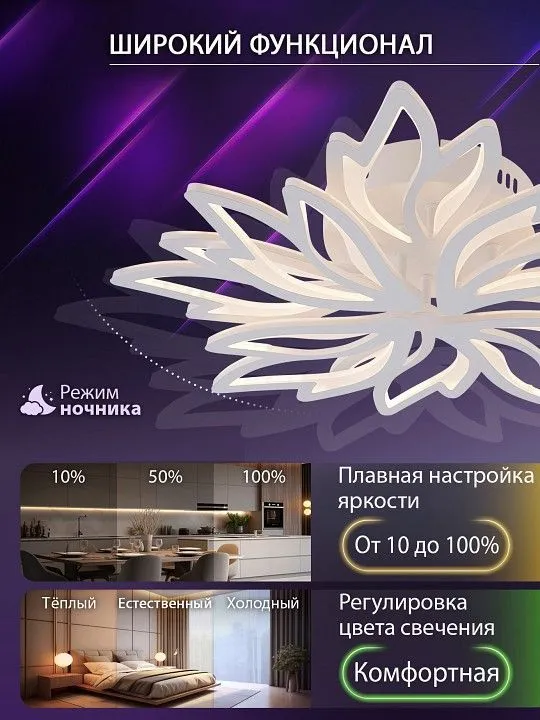 Потолочная люстра Natali Kovaltseva RIF LED LAMPS 81118/6C