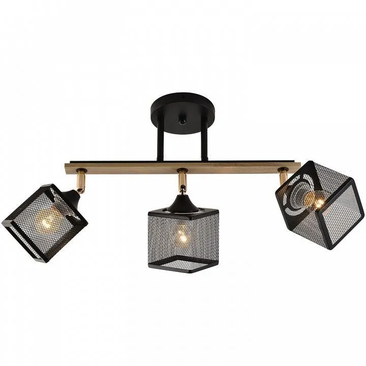 Светильник на штанге Reluce 01591 01591-3.3-03B BK+FGD+WOOD Светильник на штанге Reluce 01591 01591-3.3-03B BK+FGD+WOOD